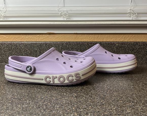 CROCS Shoes - CROCS Iconic Comfort Womens Sz 10 Slip On Rubber Purple Clogs Shoes Mens 8 Mules